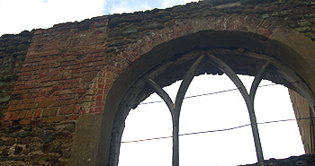 Brick repairs on the exterior of the north aisle January 2012